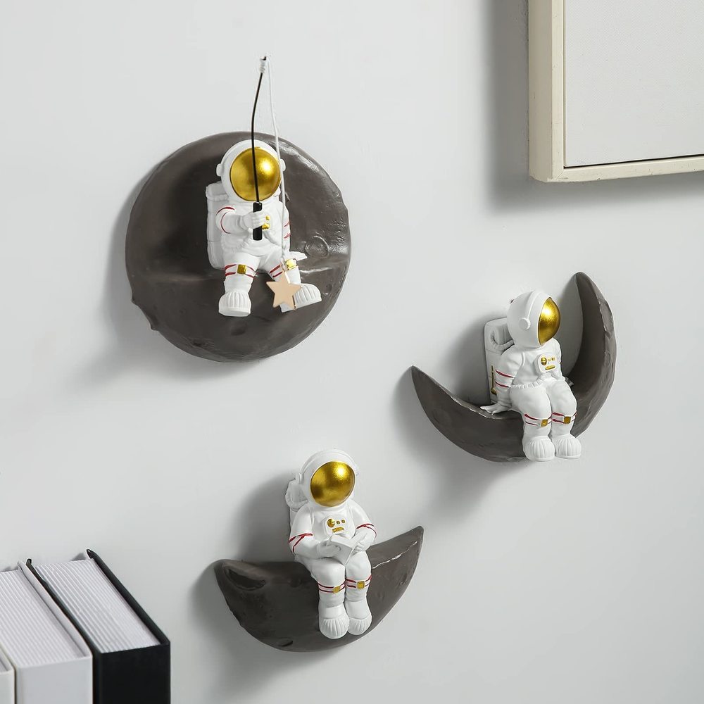 Astronaut Wall Decor Set Of 3 Outer Space Theme Decorations Wall Hanging🦋